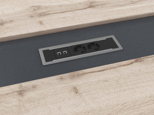 Центральная вставка стола переговора с блоком розеток BachMann 2*220+2*RG45. Т-113 Центральная вставка стола переговора с блоком розеток BachMann 2*220+2*RG45. Т-113