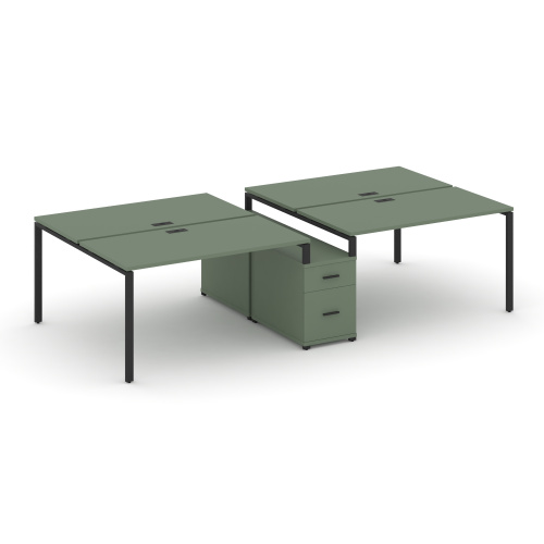 Бенч-система на 4 места с опорной тумбой Concept CN.DRS-313