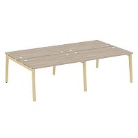 Onix Wood Рабочая станция OW.D.RS-4.3.8 Дуб Аттик/Дуб Светлый/Металл Белый 2760*1635*750