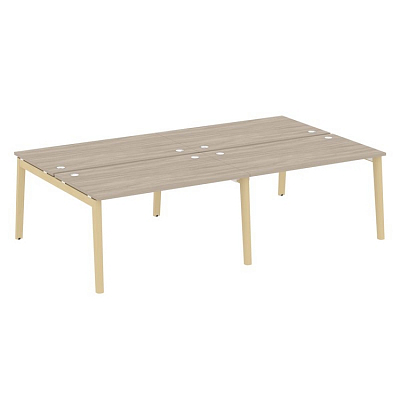 Onix Wood Рабочая станция OW.D.RS-4.3.8 Дуб Аттик/Дуб Светлый/Металл Белый 2760*1635*750