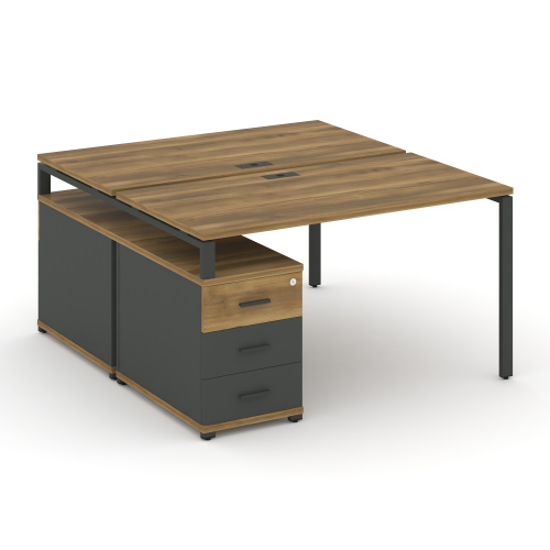 Бенч-система на 2 места с опорной тумбой Concept CN.DRS-303