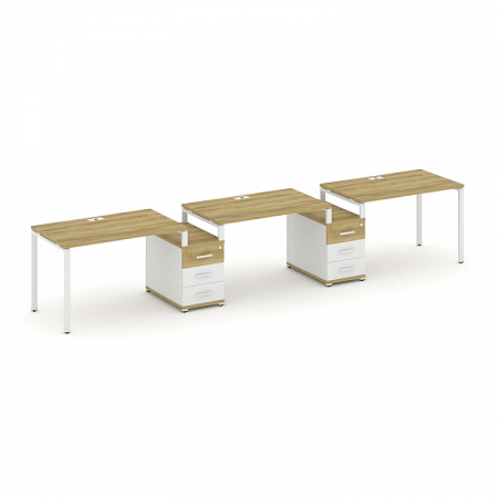 Бенч-система на 3 места с 2 опорными тумбами Concept CN.ORS-326