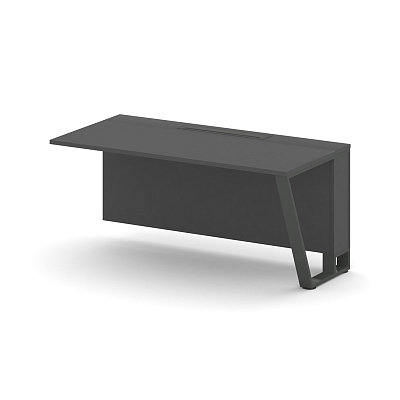 Steel Meet Завершающий модуль KDK-PR.B.SPZO-16(R) Антрацит/Металл Антрацит 1600*800*750