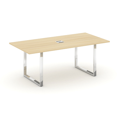 Style Project Direct Lux Стол переговорный M-SN-6O.SPRG-198 Акация Лорка/Нержавеющая Сталь/Хром 1980