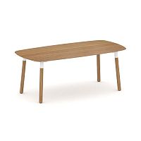 Oak Стол переговорный PR.C.SPRG-008.M Дуб Светлый/Белый Матовый Гладкий 2000*1000*750