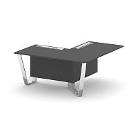 Steel Meet Проходной угловой модуль правый MDK-PR.B.SPPOU-16(R) Антрацит/Нержавеющая Сталь/Хром 1600