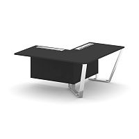 Steel Meet Завершающий угловой модуль правый MF-PR.B.SPZOU-16(R) Черный/МДФ Ультраматт Черный/Нержав