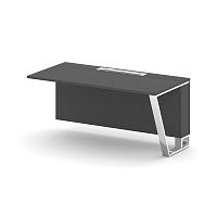 Steel Meet Завершающий модуль MDK-PR.B.SPZO-16(R) Антрацит/Нержавеющая Сталь/Хром 1600*800*750