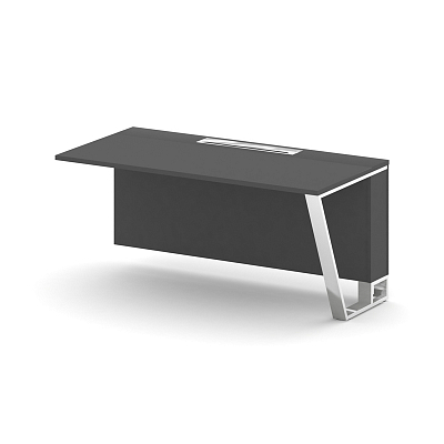 Steel Meet Завершающий модуль MDK-PR.B.SPZO-16(R) Антрацит/Нержавеющая Сталь/Хром 1600*800*750