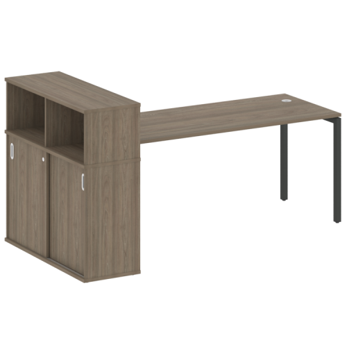 Стол офисный с шкафом-купе на П-обр. м/к Metal System Quattro 40БП.РС-СШК-3.5 Стол офисный с шкафом-купе на П-обр. м/к Metal System Quattro 40БП.РС-СШК-3.5