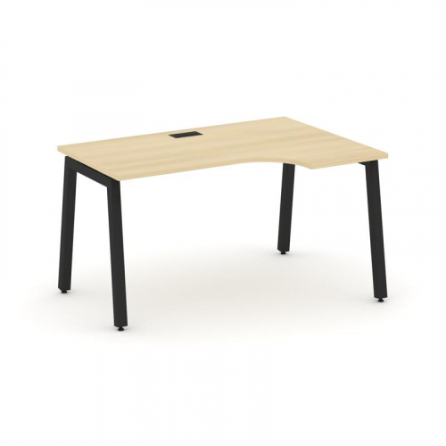 Style Project Стол рабочий эргоном. SN-5A.SPA-001(R) Тиквуд Светлый/Металл Антрацит 1380*600/980*750 фото 10