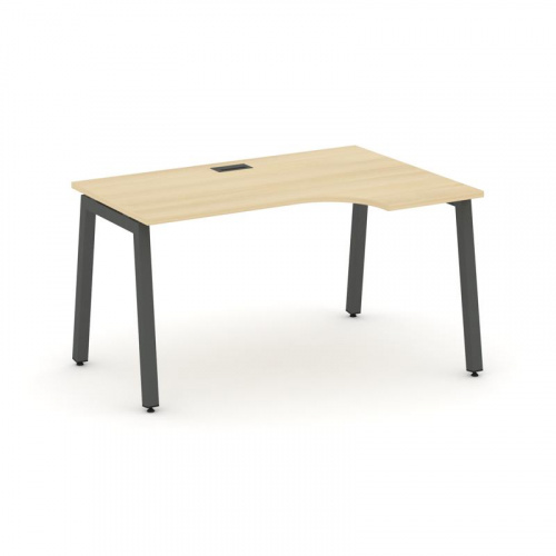 Style Project Стол рабочий эргоном. SN-5A.SPA-001(R) Тиквуд Светлый/Металл Антрацит 1380*600/980*750 фото 25