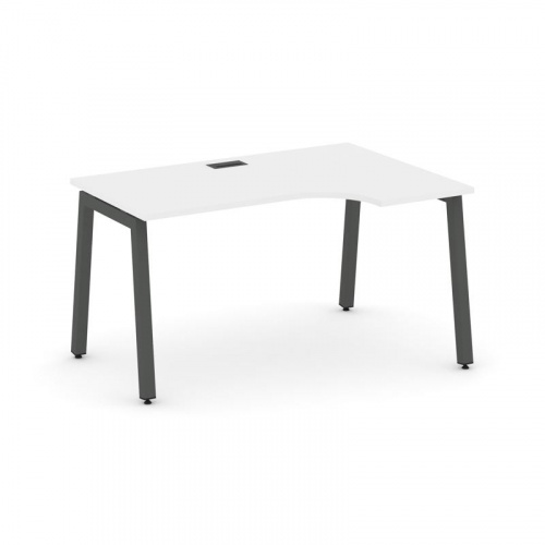 Style Project Стол рабочий эргоном. SN-5A.SPA-001(R) Тиквуд Светлый/Металл Антрацит 1380*600/980*750 фото 20