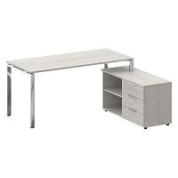 Стол руководителя с тумбой Metal System Direct БГ.СРТ-4.7 (R)