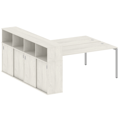 Бенч-система с шкафом-купе на П-обр. м/к Metal System Quattro 40БП.РС-СШК-4.5 фото 6