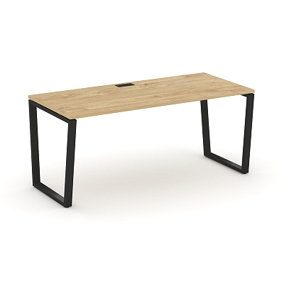 Style Project Direct Стол письменный SN-6T2.SR-025.M Тиквуд Светлый/Металл Черный/Заглушка Металл Че