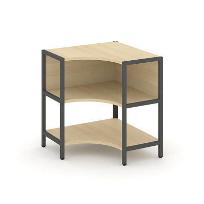 Shelf System Односекционный угловой стеллаж двухярусный SN.STMU-211 Акация Лорка/Металл Антрацит 810