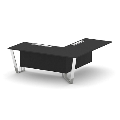 Steel Meet Проходной угловой модуль правый MF-PR.B.SPPOU-20(R) Черный/МДФ Ультраматт Черный/Нержавею