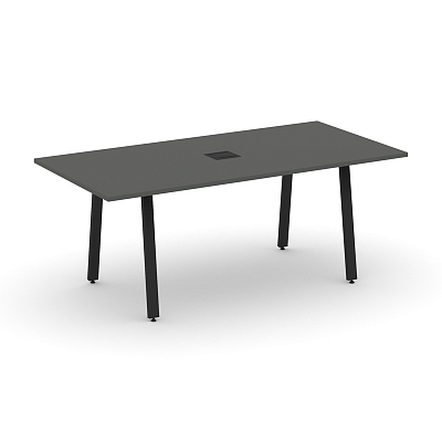 Style Project Direct Стол переговорный SN-6A.SPRG-198 Антрацит/Металл Черный/Заглушка Металл Черный
