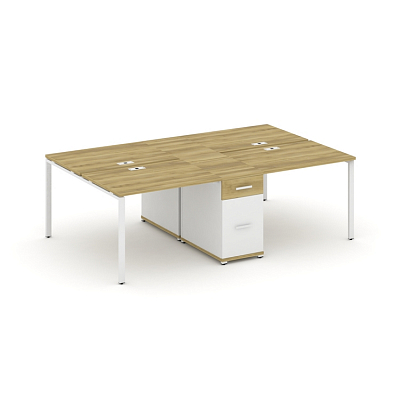 Бенч-система на 4 места с 1 опорной тумбой Concept CN.DRS-421