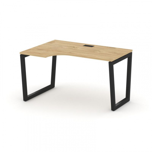 Style Project Стол рабочий эргоном. SN-5T2.SPA-021(L) Акация Лорка/Металл Антрацит/Заглушка Пластик