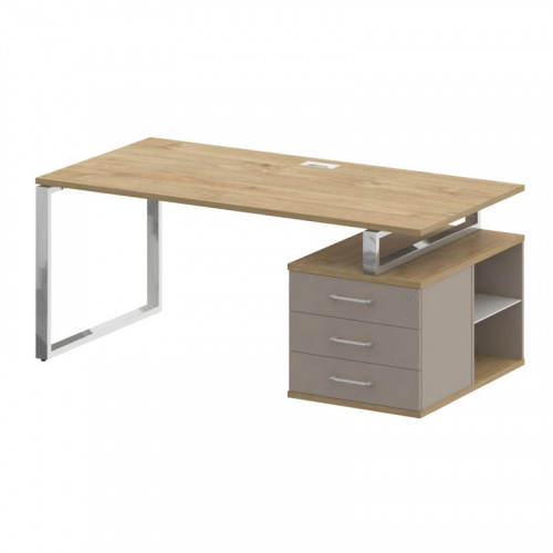 Стол руководителя с опорной тумбой Shift SK.SRT-180 (R)