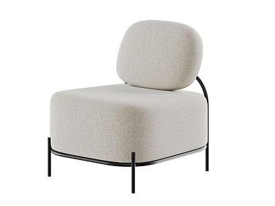 Jive Диван одноместный JVE-1 Сан 02/Металл Черный 670*720*770