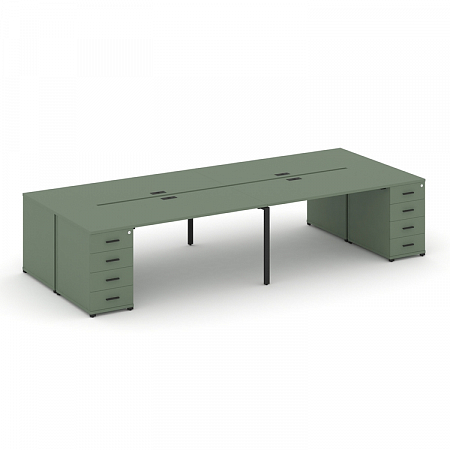 Бенч-система на 4 места с 2 опорными тумбами Concept CN.DRS-427