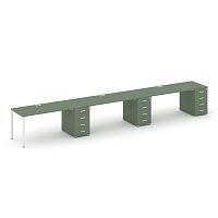 Бенч-система на 3 места с 3 опорными тумбами Concept CN.ORS-444