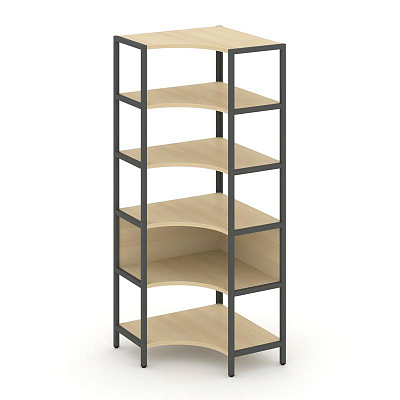 Shelf System Односекционный угловой стеллаж пятиярусный SN.STMU-511 Акация Лорка/Металл Антрацит 810