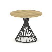 Oak Стол переговорный круглый D=900мм PR.C.SPRG-001.D Дуб Винченцо/Металл Антрацит 900*900*750