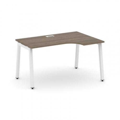 Style Project Стол рабочий эргоном. SN-5A.SPA-001(R) Тиквуд Светлый/Металл Антрацит 1380*600/980*750 фото 21