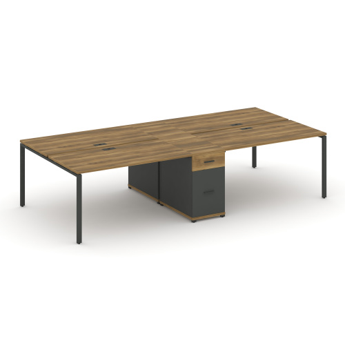 Бенч-система на 4 места с 1 опорной тумбой Concept CN.DRS-424 Бенч-система на 4 места с 1 опорной тумбой Concept CN.DRS-424