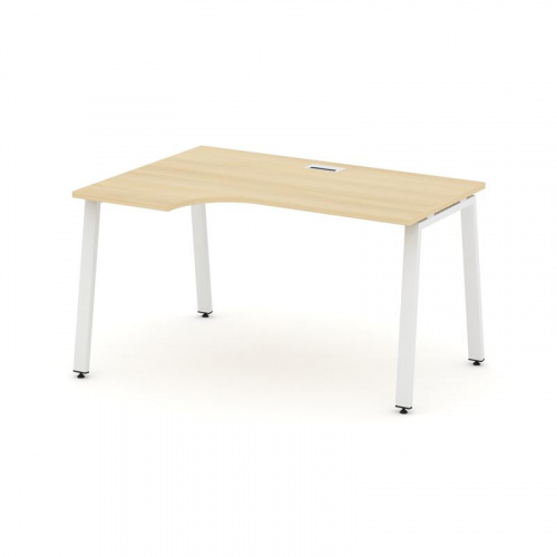 Style Project Стол рабочий эргоном. SN-6A.SPA-002(L) Дуб Наварра/Металл Белый 1580*600/980*750 фото 27