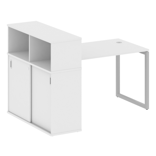 Стол офисный с шкафом-купе на О-обр. м/к Metal System Quattro 40БО.РС-СШК-3.2 фото 14 Стол офисный с шкафом-купе на О-обр. м/к Metal System Quattro 40БО.РС-СШК-3.2 фото 14