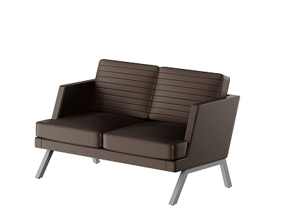 Aldo Диван двухместный ALD-02L Линкольн 221/Металл Серый 1430*875*890