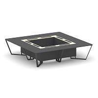 Steel Meet Стол переговорный квадратный KM-PR.B.SP-16K Антрацит/Ваниль Глянец/Металл Антрацит 3200*3