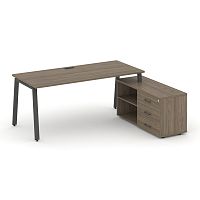 Style Project Direct Стол письменный с греденцией правой SN-6A.SRG-025.M(R) Вяз Благородный/Металл А