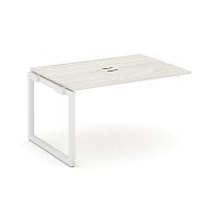 Style Project Проходной наб. элем. перег. стола SN-5O.NSPRG-001 Дуб Наварра/Металл Белый 980*980*750