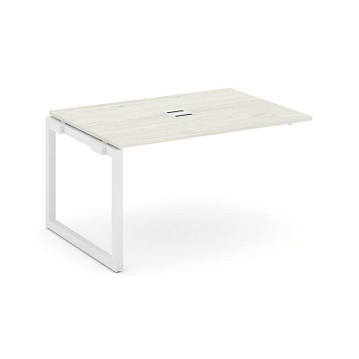 Style Project Проходной наб. элем. перег. стола SN-5O.NSPRG-001 Дуб Наварра/Металл Белый 980*980*750