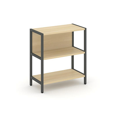 Shelf System Односекционный стеллаж двухярусный SN.STM-211 Акация Лорка/Металл Антрацит 810*400*879