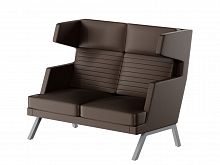 Aldo Диван двухместный высокий ALD-02 Линкольн 221/Металл Серый 1430*960*1180