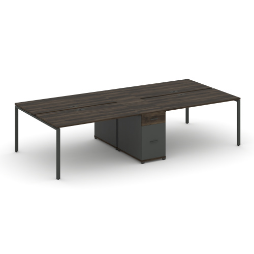 Бенч-система на 4 места с 1 опорной тумбой Concept CN.DRS-424 фото 3 Бенч-система на 4 места с 1 опорной тумбой Concept CN.DRS-424 фото 3