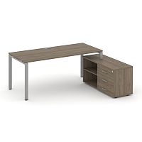 Style Project Direct Стол письменный с греденцией правой SN-6P.SRG-016.M(R) Вяз Благородный/Металл С