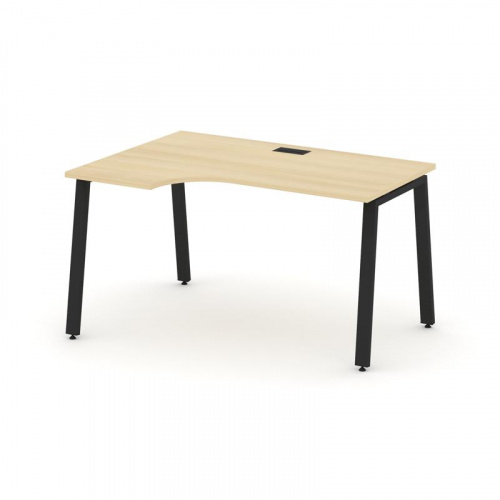 Style Project Стол рабочий эргоном. SN-6A.SPA-002(L) Дуб Наварра/Металл Белый 1580*600/980*750 фото 7