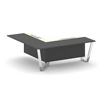 Steel Meet Проходной угловой модуль левый MM-PR.B.SPPOU-20(L) Антрацит/Ваниль Глянец/Нержавеющая Ста