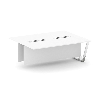 Steel Meet Проходной модуль L=2000 MFK-PR.B.SPPW-20 Белый/МДФ Ультраматт Белый Бриллиант/Нержавеющая