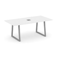 Style Project Direct Стол переговорный SN-6T1.SPRG-198 Белый/Металл Серый/Заглушка Металл Серый 1980