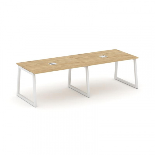 Style Project Стол переговорный SN-5T1.SPRG-011 Акация Лорка/Металл Антрацит/Заглушка Металл Антраци фото 3