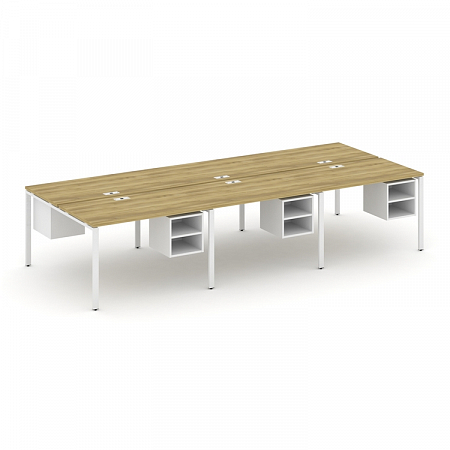 Бенч-система на 6 мест с подвесными тумбами Concept CN.DRS-146